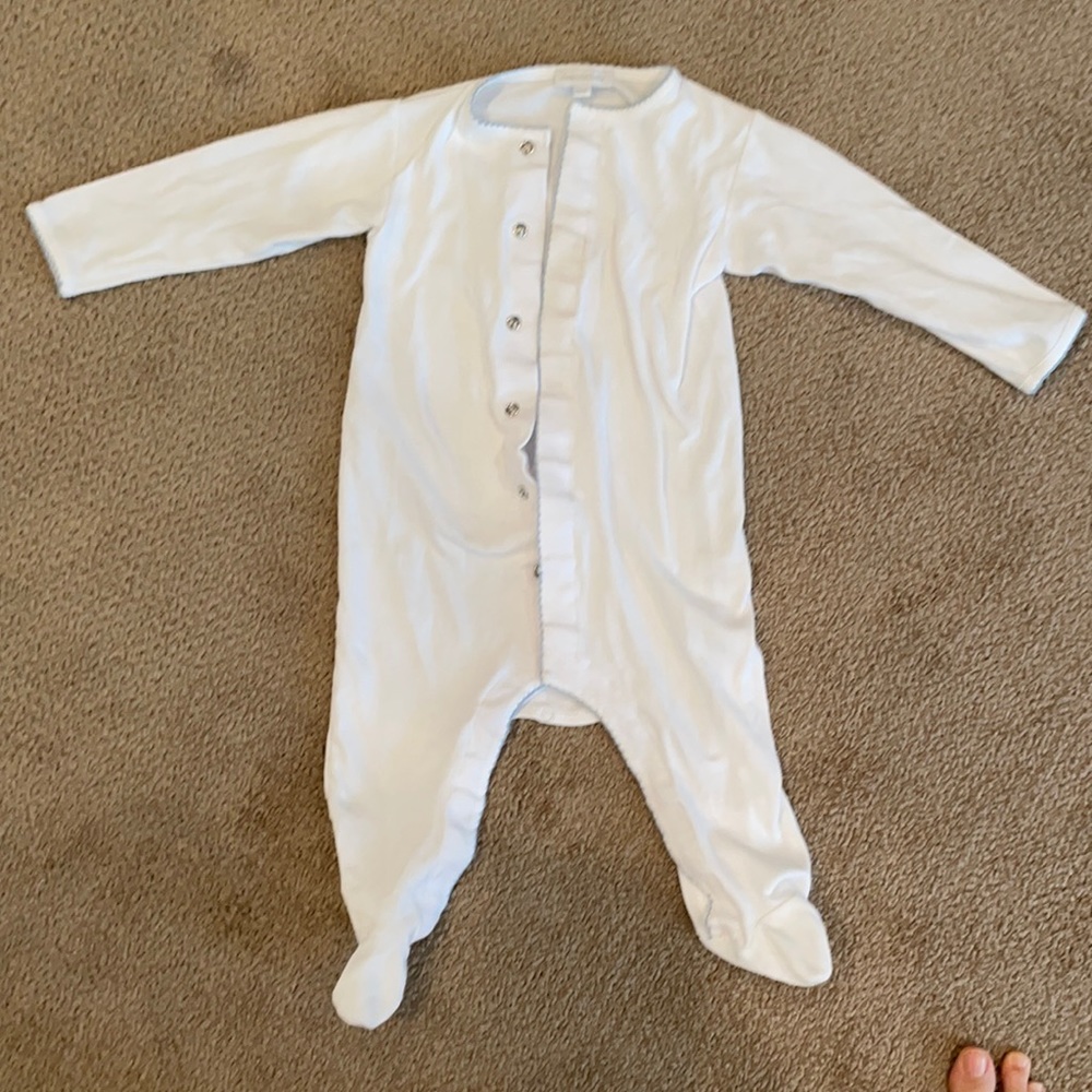 Magnolia Baby Blue & White Footies 12 mo